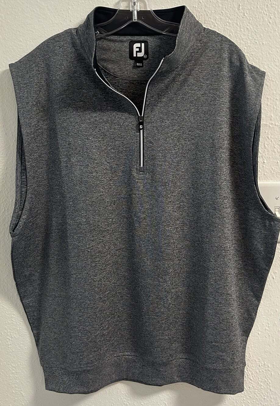 Footjoy FJ Quarter-Zip Golf Vest Men XL Gray